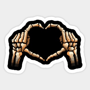 Hands Heart Skeleton I Love You Valentines by Tobe Fonseca Sticker